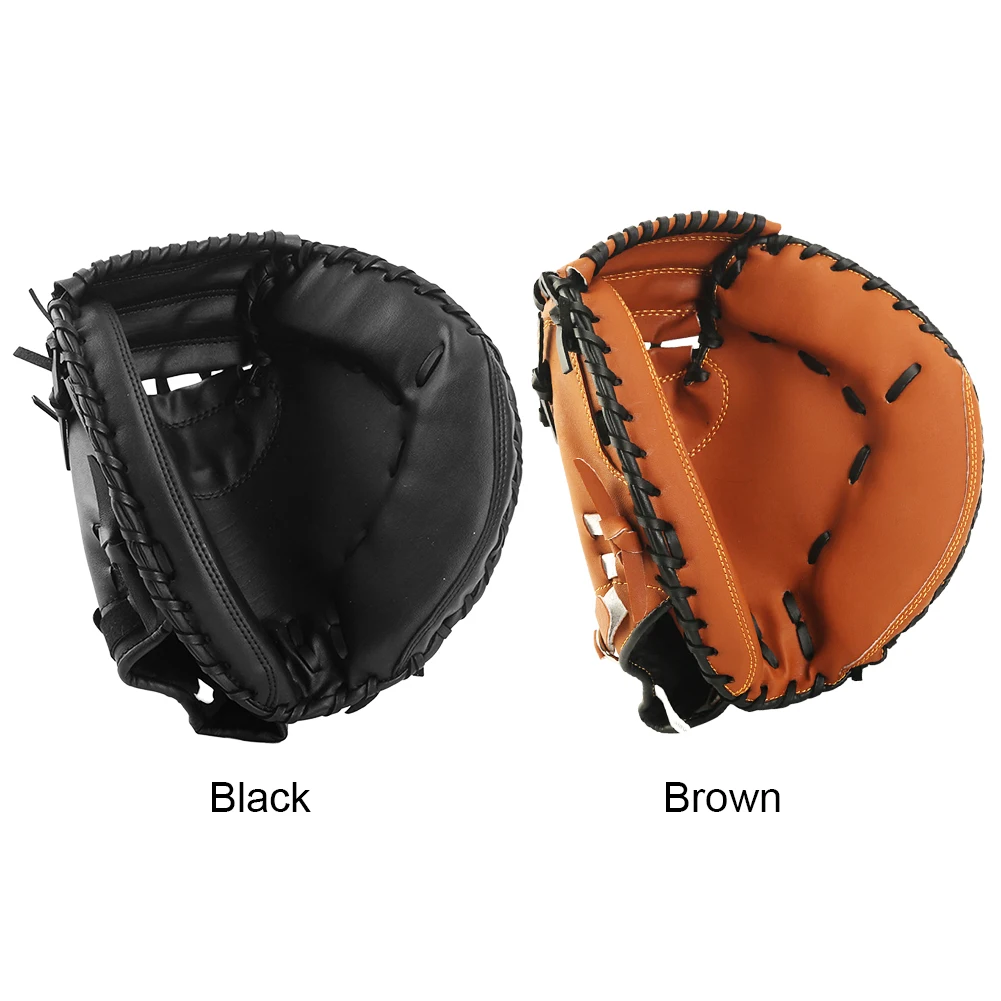 Baseball Glove PU Leather Baseball Mitt Wear-resistant Fielding Glove Beginner Play Training for Youth Adults Practice