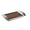 Modern Luxury Stainless Steel and Walnut Decorative Tray for Sample Room Living Room Home Decor 6