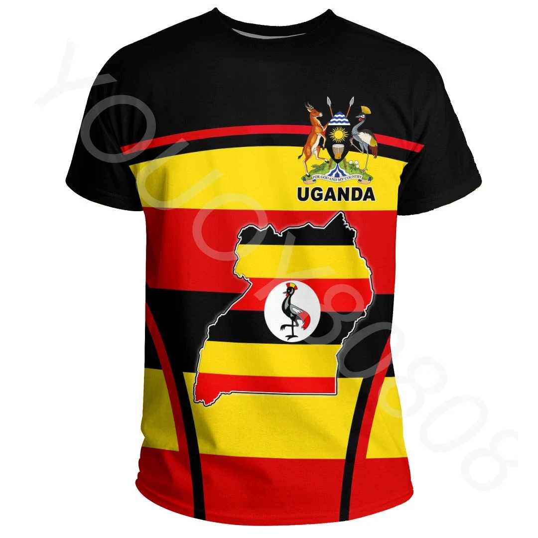 

New Casual Loose Sweatshirt Africa Zone T-Shirt Uganda Active Flag T-Shirts Clothing Tops for Men and Women