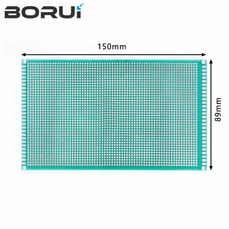 9x15 cm 프로토 타입 PCB 2 레이어 9*15CM 패널, 범용 보드, 양면 2.54MM, 녹색
