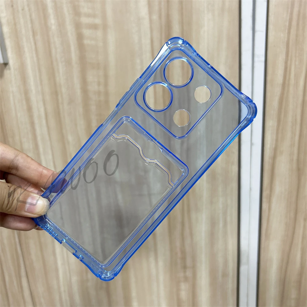 Transparent Card Slot Holder Wallet Slim Soft TPU Case Cover
