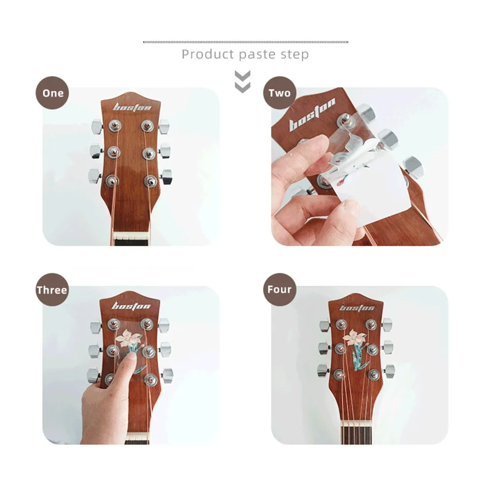 Headstock Decal Guitar Sticker DIY Guitar Guitars Accessories Headstock Decal Neck Portable