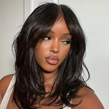 Body Wave Human Hair Wigs Brazilian 13x4 HD Lace Human Hair Wig 220% Density Human Hair Lace Wigs Natural Black Wigs Human Hair 1
