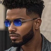 Lunettes de soleil Hexason Steampunk pour hommes, petite monture, lunettes punk vintage, lunettes classiques, lunettes de soleil polygonales en métal, UV400, marque de luxe, 2025 4