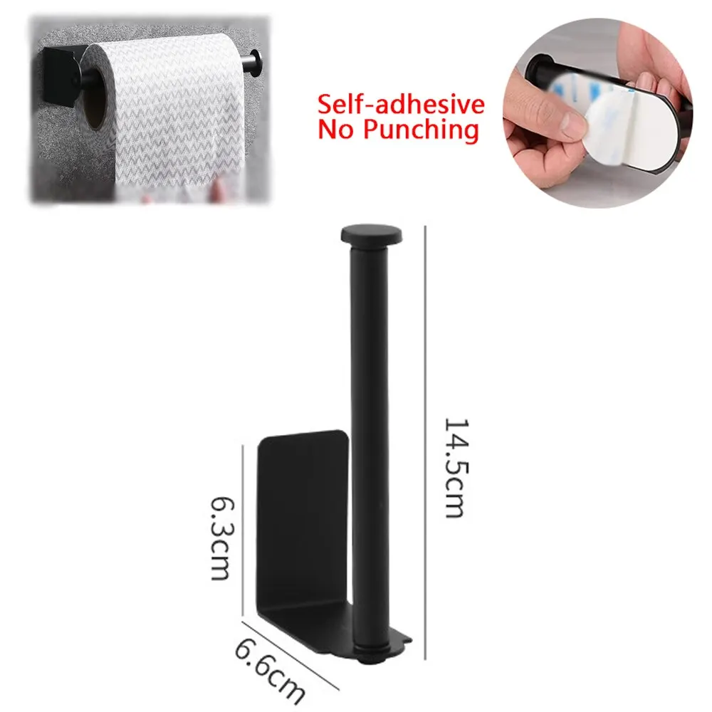 Stainless Steel No-Drill Toilet Paper Holder & Towel Rack