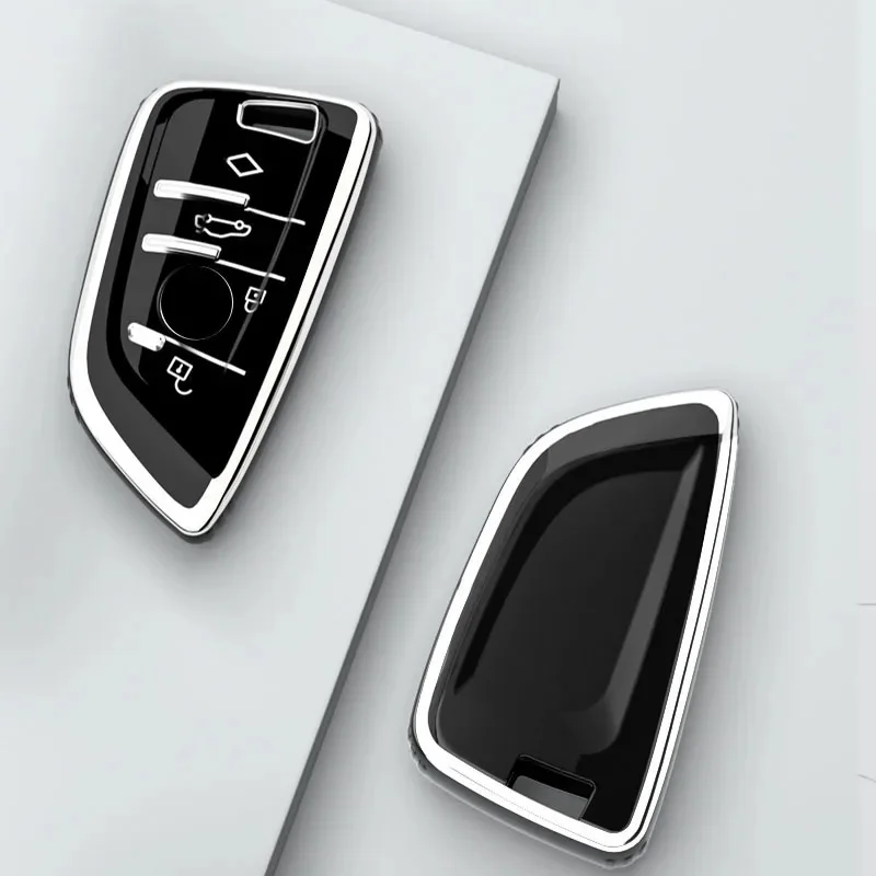 Soft TPU Car Remote Key Case Cover Shell for BMW X1 X3 X5 X6 X7 1 3 5 6 7 Series G20 G30 G11 F15 F16 G01 G02 F48 Car Accessories