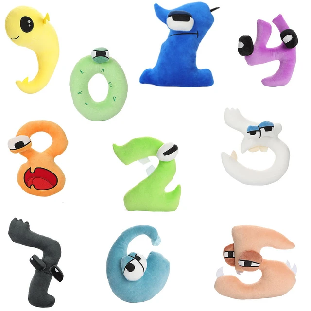 0-9 Number Alphabet Lore Plush Toys Educational Numberblock Stuffed Doll  Gifts