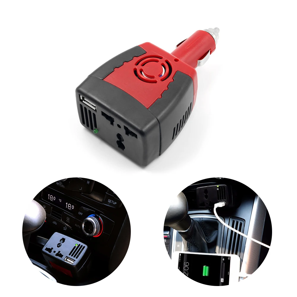 150W Car Power Inverter Cigarette Lighter Car Charger USB 12V DC to