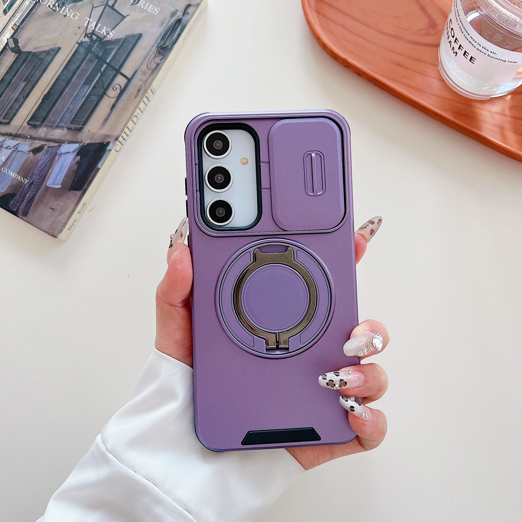 Magnetic Ring Stand Shockproof Phone Case Cover