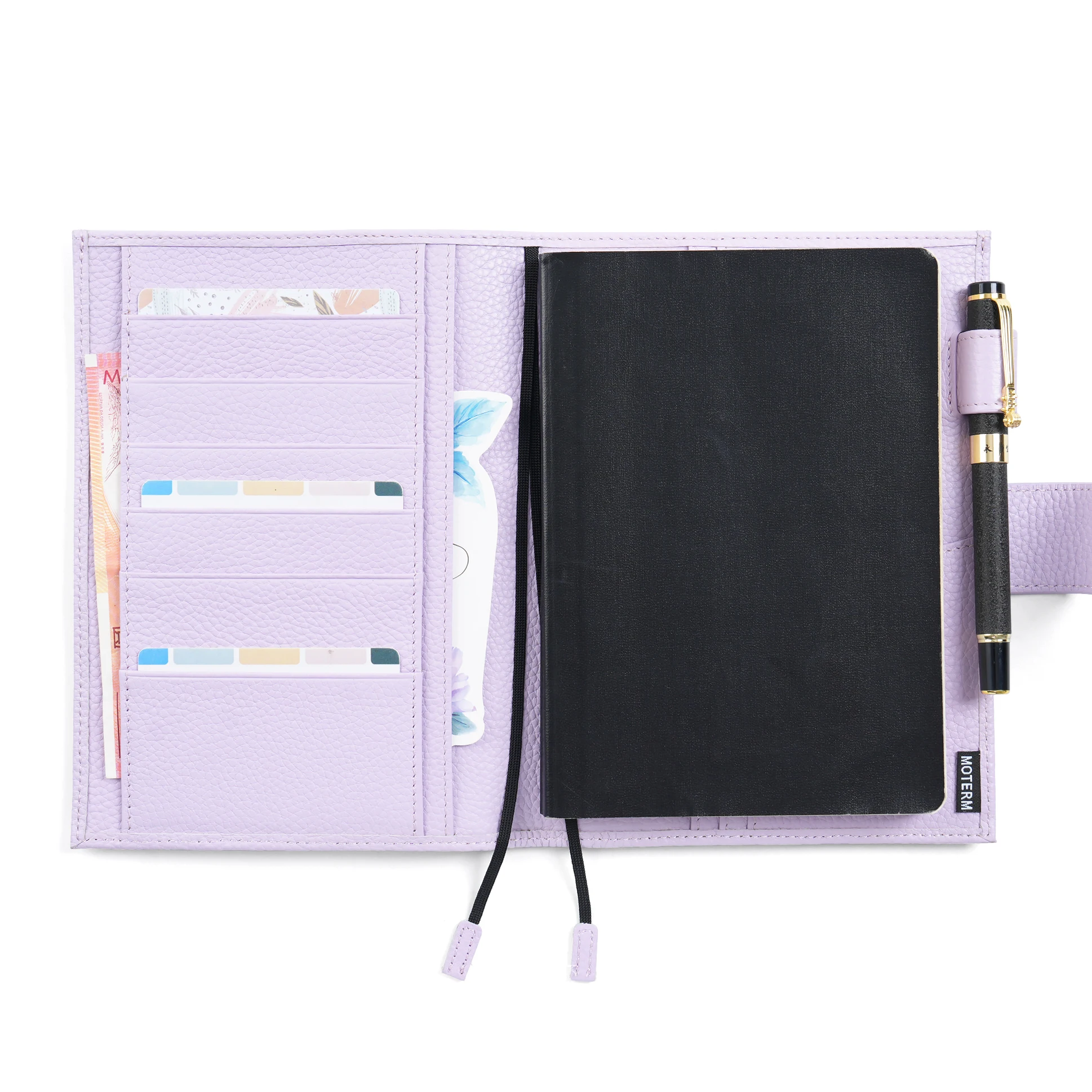 Moterm 오리지널 시리즈 B6 Plus 커버 B6 Stalogy Notebook 페블 그레인 소 가죽 플래너 주최자 의제 저널