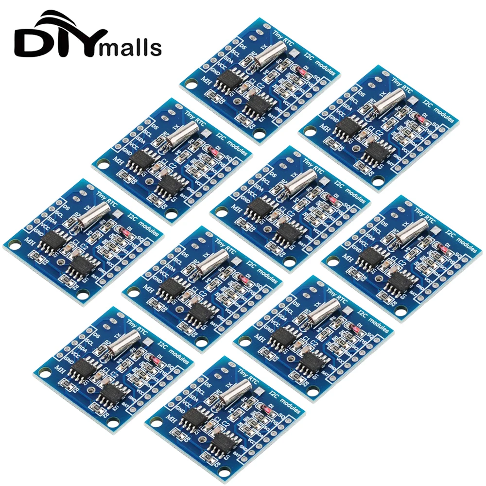 

10pcs I2C RTC DS1307 AT24C32 Real Time Clock Module RTC I2C modules memory DS1307 Clock for Arduino AVR ARM PIC Tiny