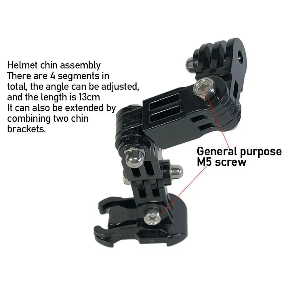 Curved Adhesive Arm For Action Camera Helmet Mount