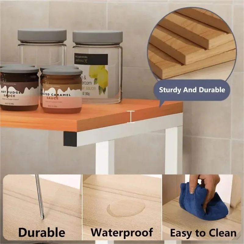 Kitchen Storage Rack Kitchen Organizer Rack 1 pc Kitchen Shelf Countertop Storage Rack Double-Layer Oven Microwave Oven Shelf Desktop Storage Rack