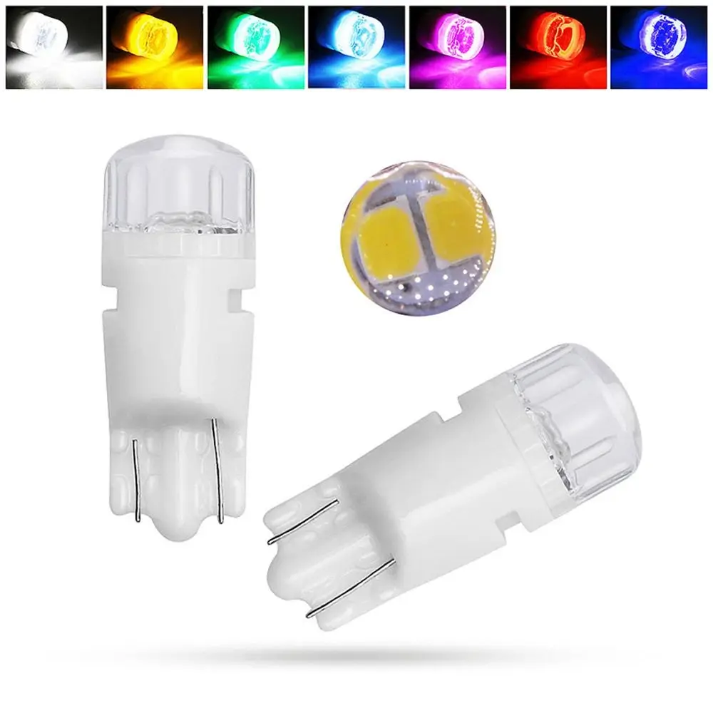 

10pcs 12V LED Dashboard Light Accessories Durable Universal Gauge Lamp T10 Indicator Bulb