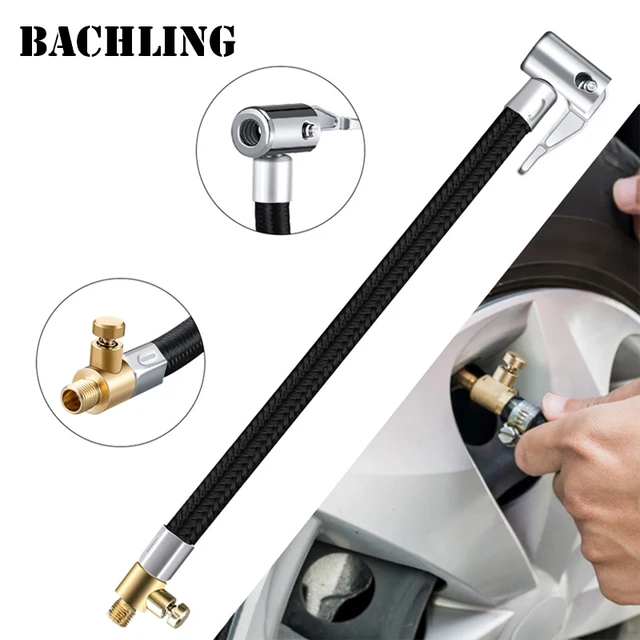 10/20/60/100cm Car Tire Inflator Hose Tube Inflatable Air Pump Extension Tube Adapter Twist Tyre Connection Locking Air Chuck