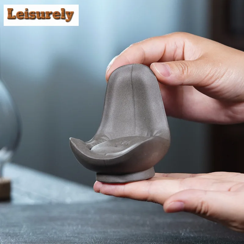 Yixing Zisha Head Handle Chair Tea Pet Boutique Fish Tank Landscaping Tea Figurine Play Toys Tea Statue Ornaments Supplies Gift