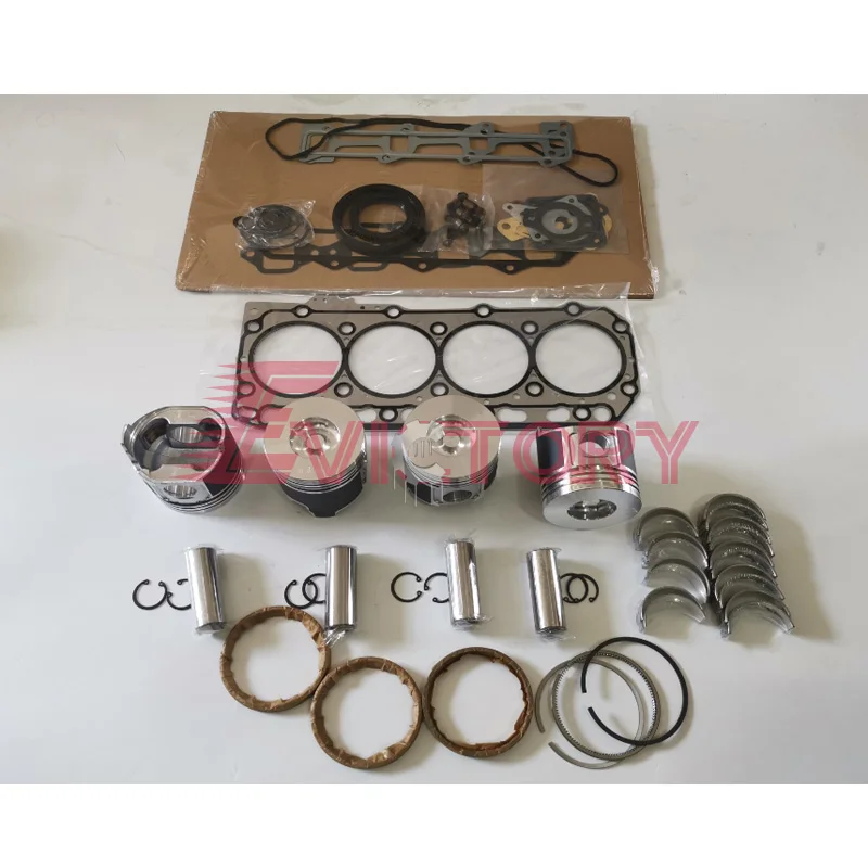 

For YANMAR spares 4TNV84T repair kit connecting rod piston ring gasket bearing