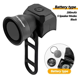 Waterproof Electronic Bicycle Horn with Battery/USB Charging (Battery - taye)