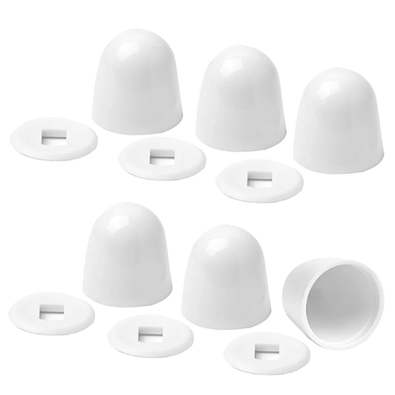 1Set Universal Plastic Toilet Bolt Covers Toilet Bowl Push-on Bolt Screw Caps Decoration For Home Bathroom Accessories
