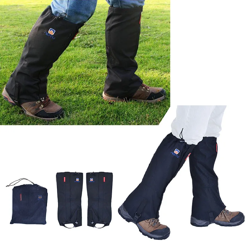 

Black Anti Bite Snake Guard Leg Protection Gaiter Cover Hiking Camping Outdoor 600D Anti Tearing Oxford Cloth Leg Gaiters