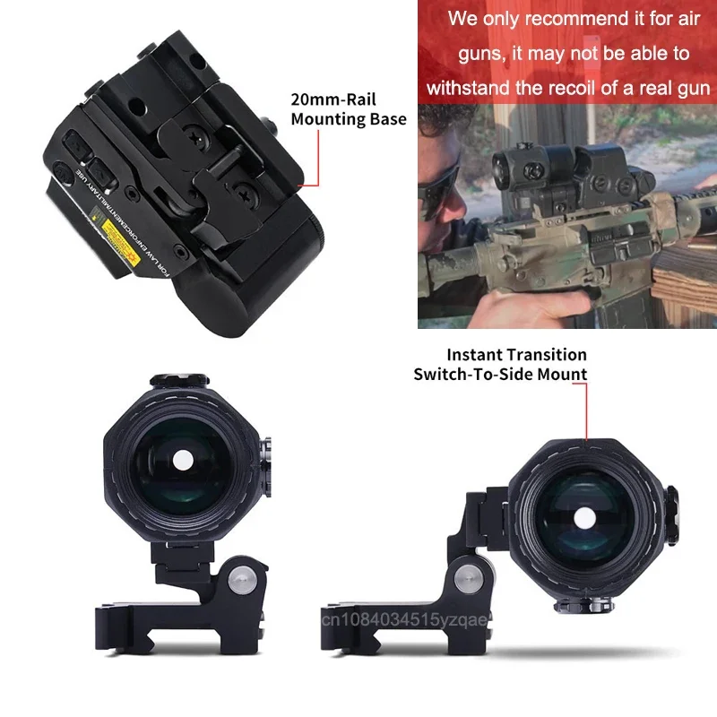 Red Dot Optic Tactical Hunting Riflescope 3X/5X Magnifier Hybrid Sight 558 EXPS3+G45/G43/G33 W/20mm Rail Mounts&Q-D Lever