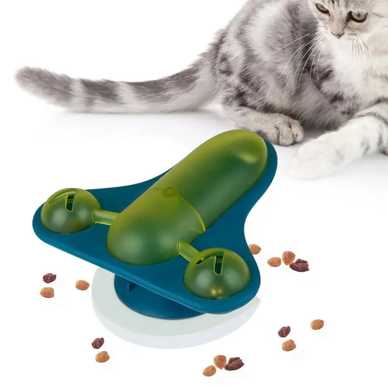 

Cat Puzzle Feeder Cat Brain Stimulation Feeder Treat Game Swivel Maze Toy Interactive Food Plane Dispenser Cat Enrichment Kitten