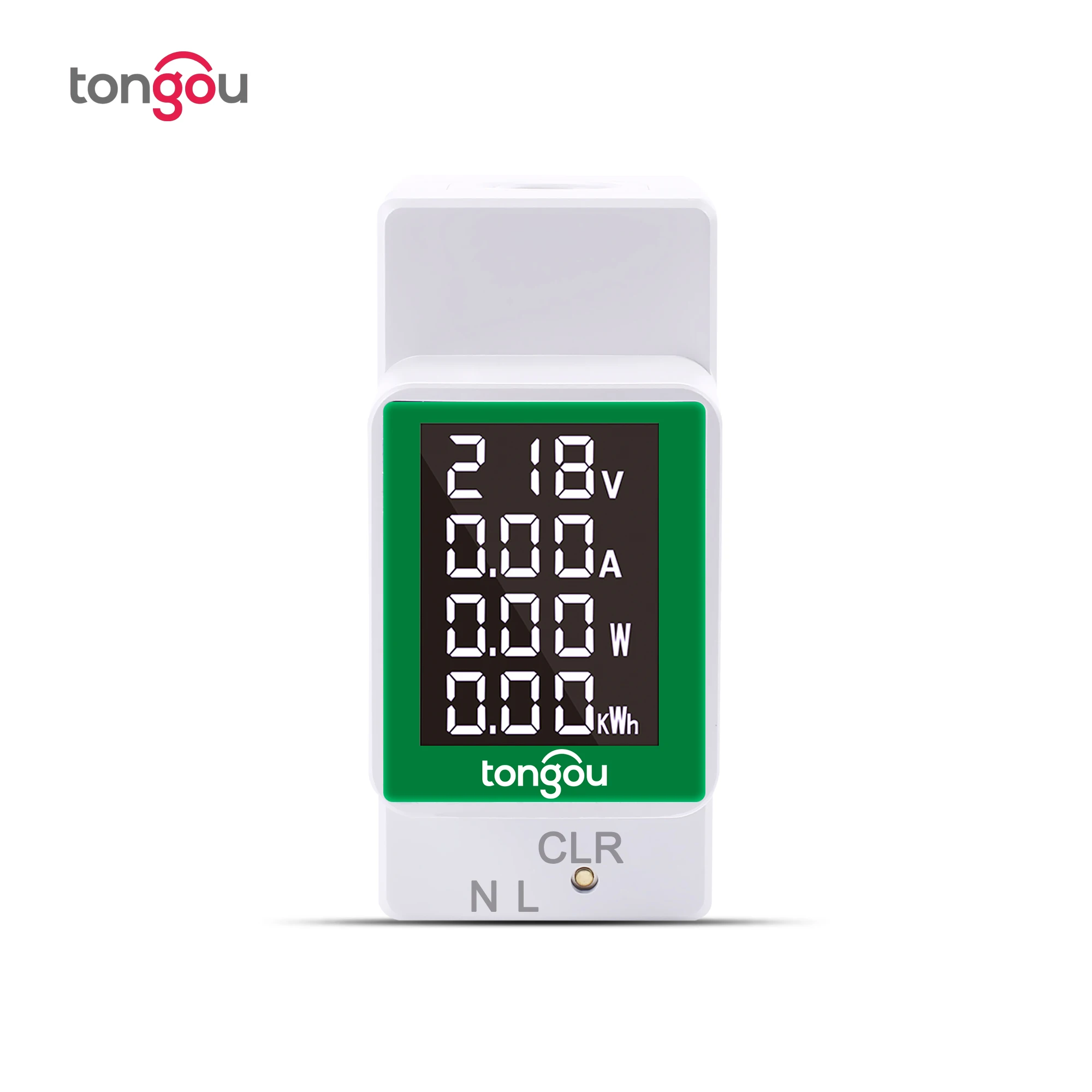 TONGOU DIN 레일 전력계 전압계 전류계, 계량기 AC50-300V 볼트, 역률 시간 에너지 전압 전류 모니터