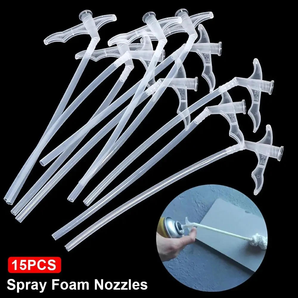 15Pcs Langlebige Lücke Füllung Spray Schaum Düsen DIY Polyurethan Kleber Taschenlampe Verbindung Düse Isolierende Ersatz Rohr Werkzeuge