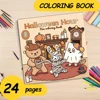 Halloween Hour Fun Coloring Book For Adults And Teen Featuring Adorable Creepy Creatures Educational Doodles Book For Relaxation 1