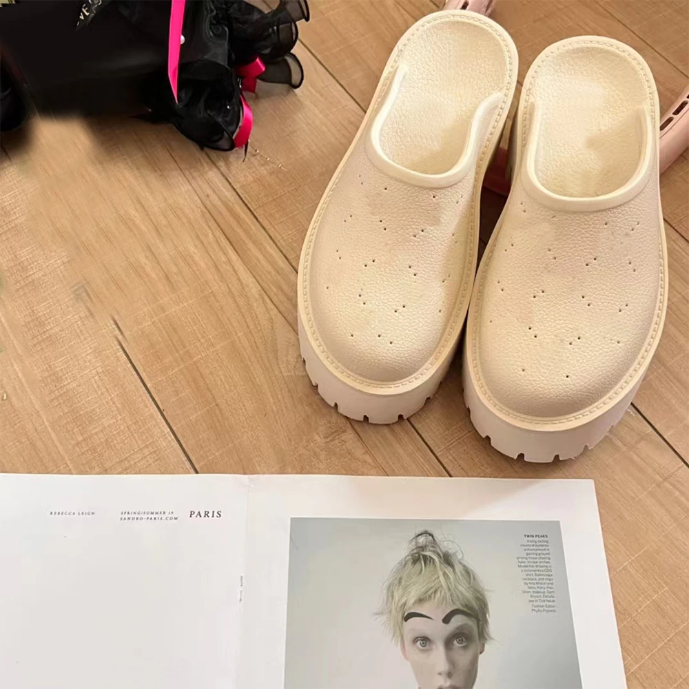 2024 New Brand Design Baotou Women's Sandals Fashion Leisure Hole Shoes Large Men's Outdoor Beach Shoes 35-44