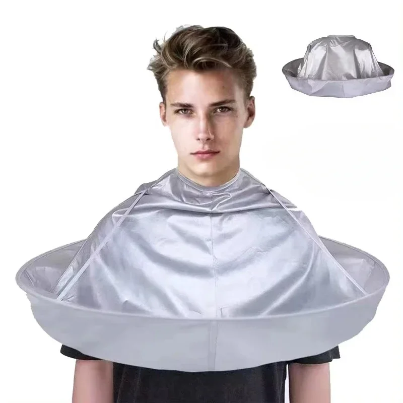 Haircut Cape Hairdressing Cape Hair Cut Umbrella Capes Haircut Cloak Cloth Hair Dye Three-Dimensional Breathable Household Haircut Cloak Foldable Tool