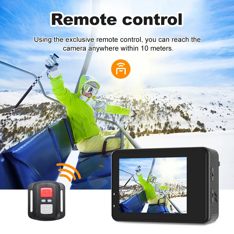 YNFECN C1S 5K 30fps Action Camera 4K 60FPS DVR  Sports Camcorder go Waterroof WIFI Cam Pro 6