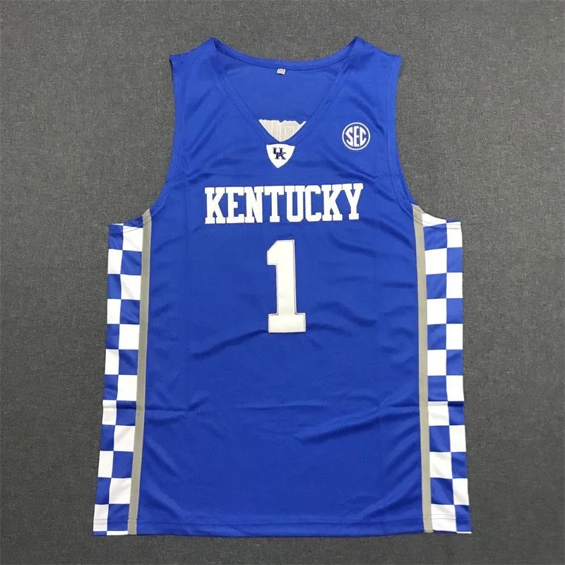 

Basketball Jersey Men Oversize 1 Booker University Of Kentucky Embroidery Sewing Breathable Sport High Street Hip Hop Sportswear