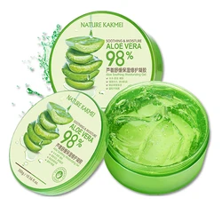 98% Aloe Soothing Face/Hand/Body Gel Aloe Vera Gel Skin Care Remove Acne Moisturizing Day Cream After Sun Lotions Aloe Gel 300g