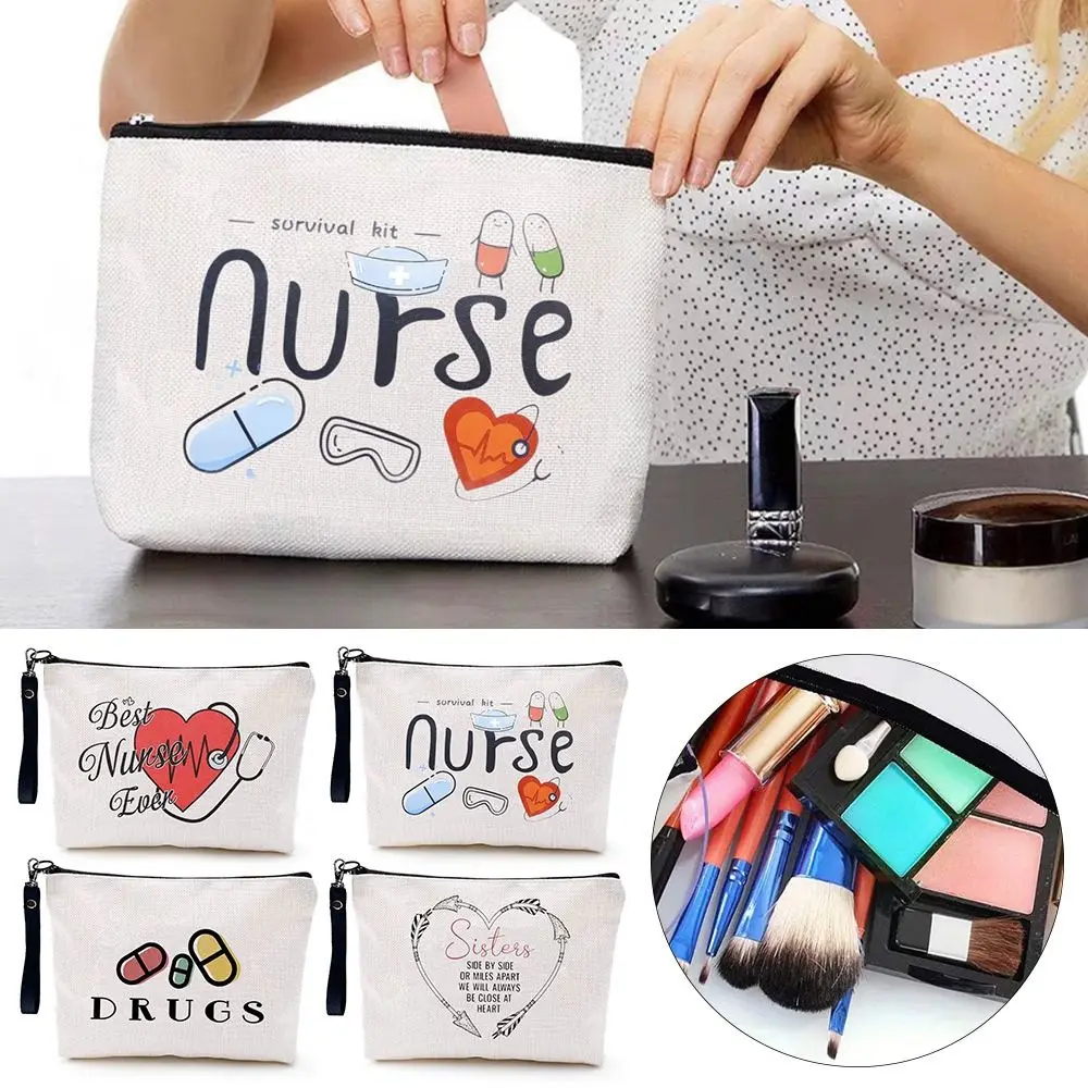 

Модная Холщовая Сумка для лекарств, Многофункциональный Мягкий органайзер для лекарств, дорожная косметичка