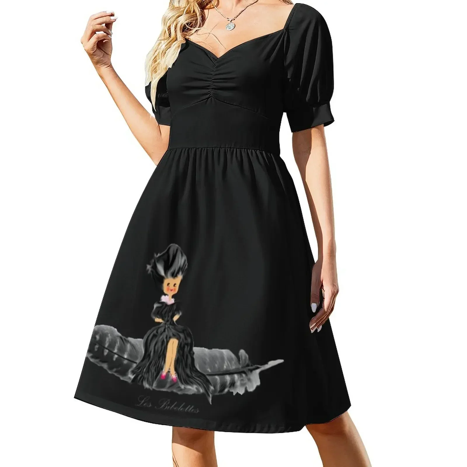 thumbnail image 1 of Vestido de verano de manga corta Les Bibelettes, vestido de noche para mujer, vestido de playa para mujer, 1 of 7
