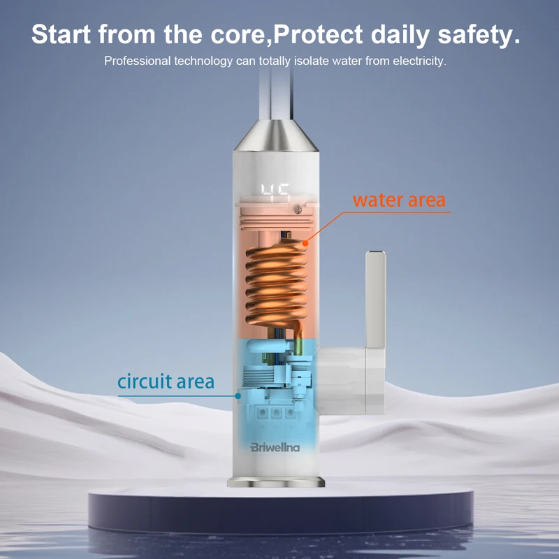 Briwellna صنبور كهربائي 220 فولت Tankless سخان صغي...