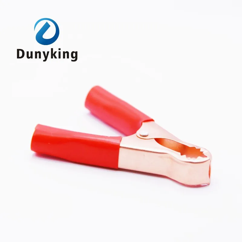 50A Red + Black 80mm Crocodile Car Caravan Van Battery Test Lead Clips Promotion Alligator Clips Connector Plug Power 2/10Pcs alligator clips