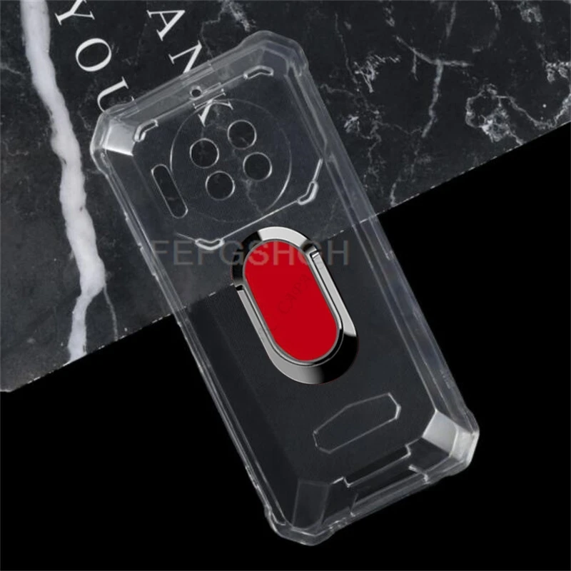 Enhanced Phone Cover with Back Ring Holder Bracket - TPU Soft Silicone Case, 6.78