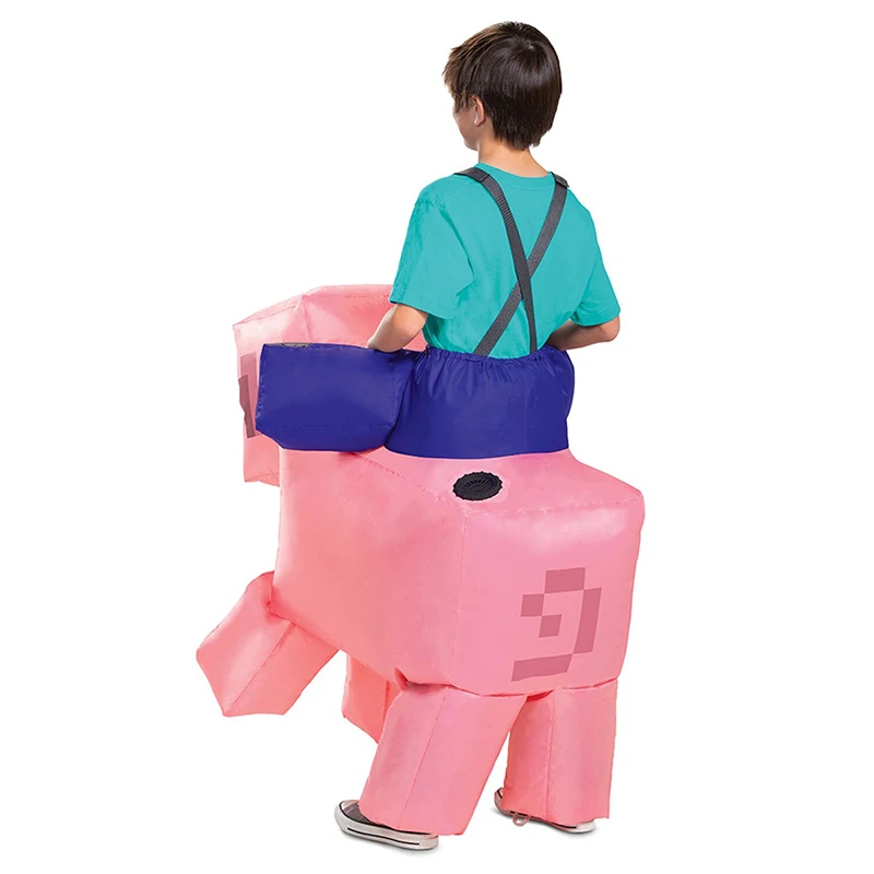 Keenso Costume da Bambola Gonfiabile, Vestito da Maiale Rosa, Molto Divertente per Eventi Familiari, Ideale per Feste di Pasqua, Tessuto in Poliestere 190T