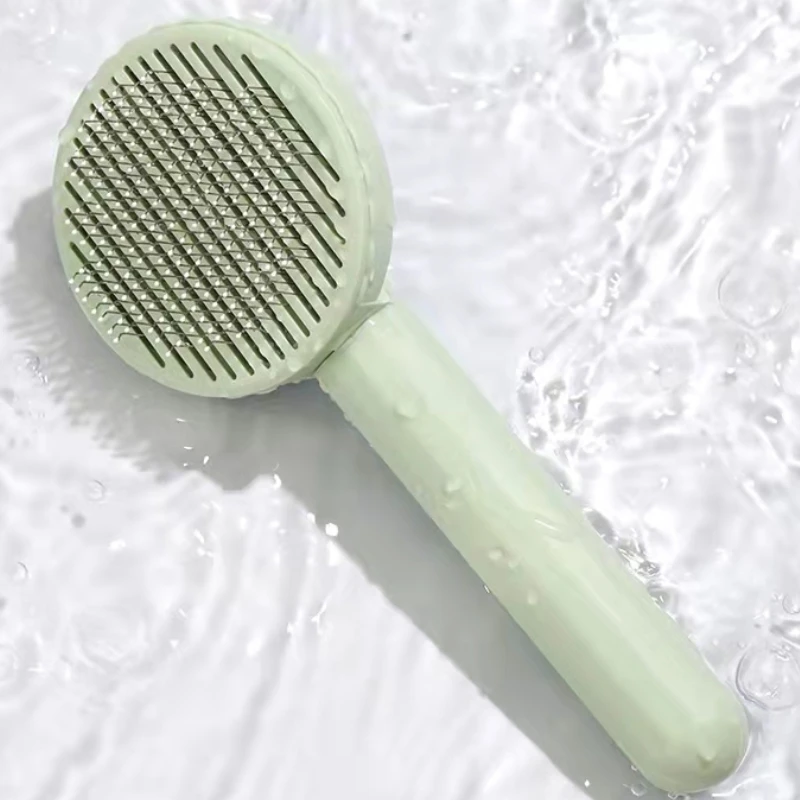 Cat Brush Pet Comb Self Cleaning Slicker Brush Remove Hair Grooming Pet Dematting Comb Beauty Slicker Dog Pet Hair Brush Dog Grooming Comb