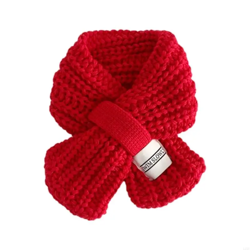 Soft and Warm Kids Scarf Knitted Neck Warmer Cosy Neckerchief Breathable Long Muffler New Year Gift for 3-12T Boys Girls 425F