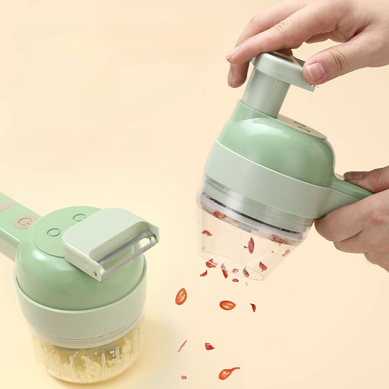 4 in 1 Handheld Electric Food Cutter Set Kitchen Wireless Food Processor for Fruits Vegetables and Meat food processor