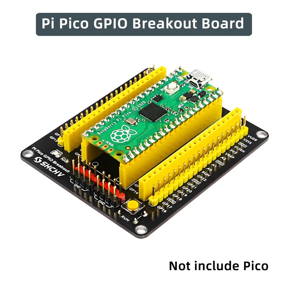 Raspberry pi Pico Placa de Expansão Gpio Breakout Extensão Adaptador a Bordo Pinos Masculinos e Femininos para Pico