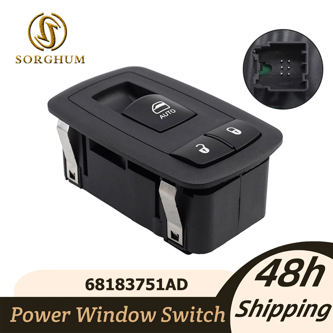 Sorghum 68183751AD New Passenger Right Side Power Window Switch Control Button For 15-22 Dodge Challenger 68183751AA 68183751AB