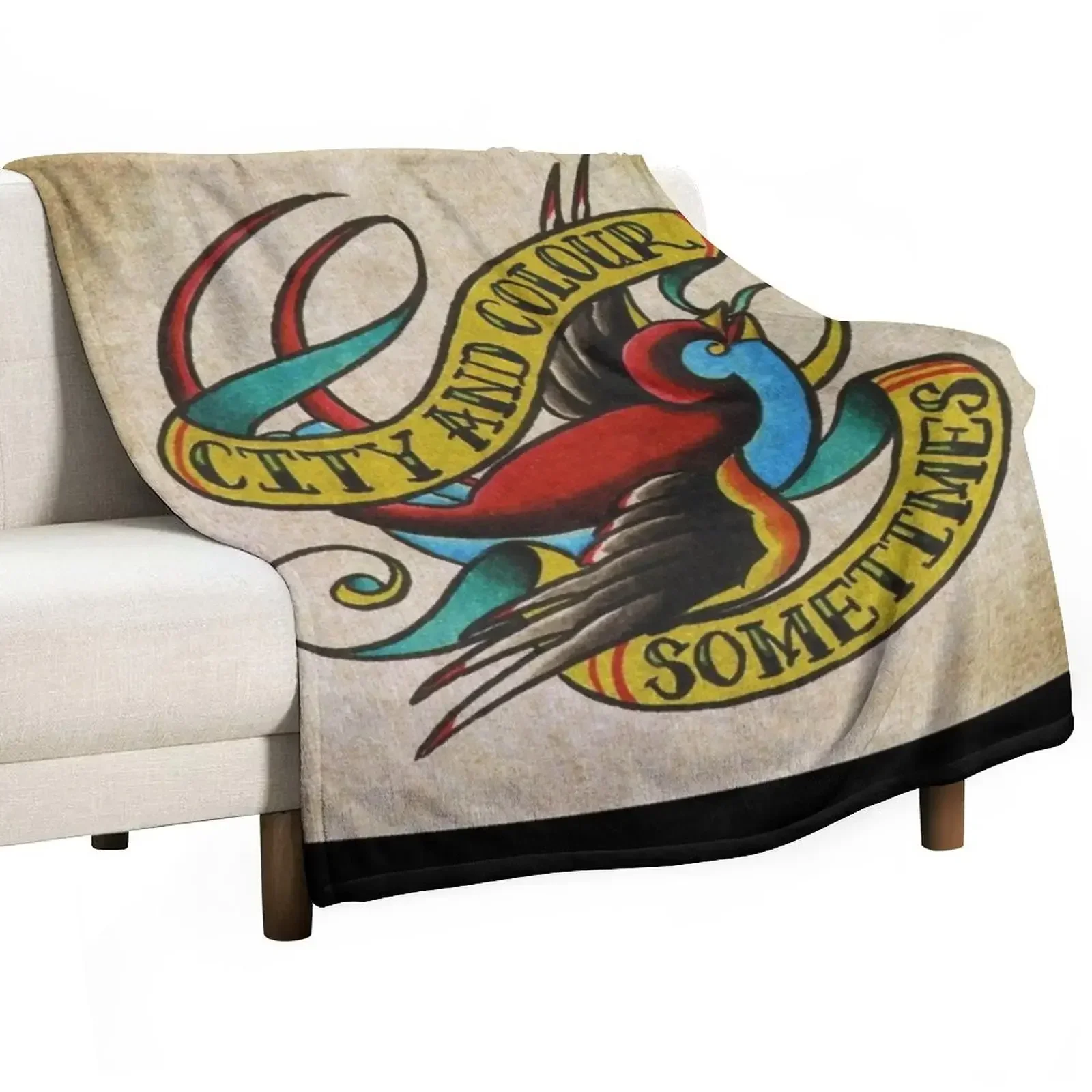 

City and Colour sometimes Throw Blanket Decorative Beds Sofa Blankets