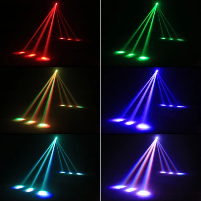 100W RGBW Double Head Moving Head Beam Rotating Light Remote Control RG Laser St