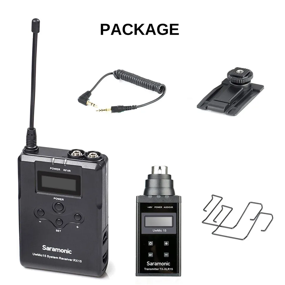 Saramonic UwMic15B UHF Channel Wireless Microphone System
