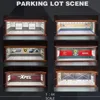 1:64 Scale Diorama Car Garage Model Assemble LED Lighting Car Parking Lot Backdrop Display Scene Model Toy Collection Gift 1