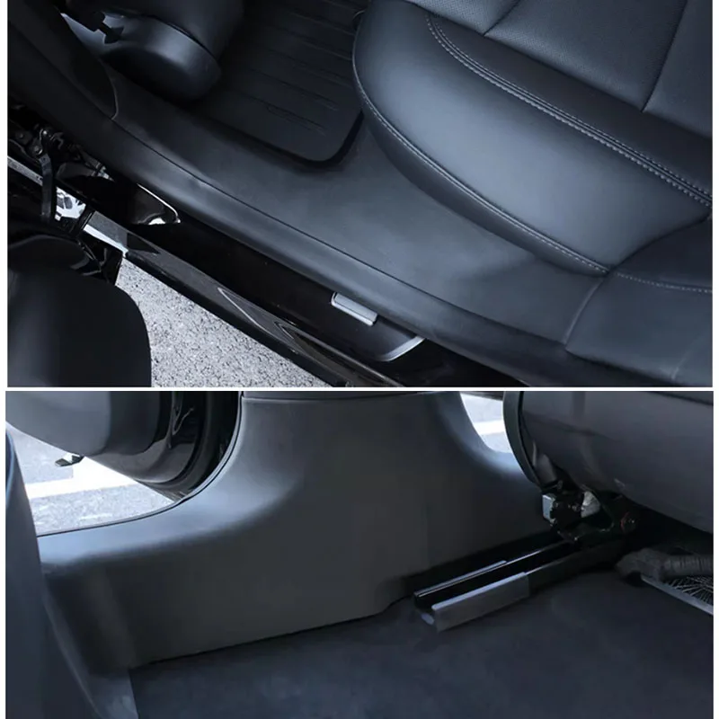 For Tesla Model 3 Highland Accessori Door Entry Guards Seat Carpet Dirtyproof Trim Trunk Sills Plate Cover Scuff Protection For Car Seat Protector Car Mats Accessories Door Sill Pads Door Sill Guards Car Carpet Patches